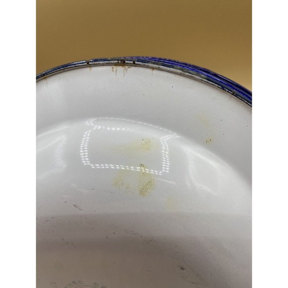 Gold Fish Brand Enamel 8” Plates Blue Pink and Red Flowers LOT 3 - Picture 12 of 14